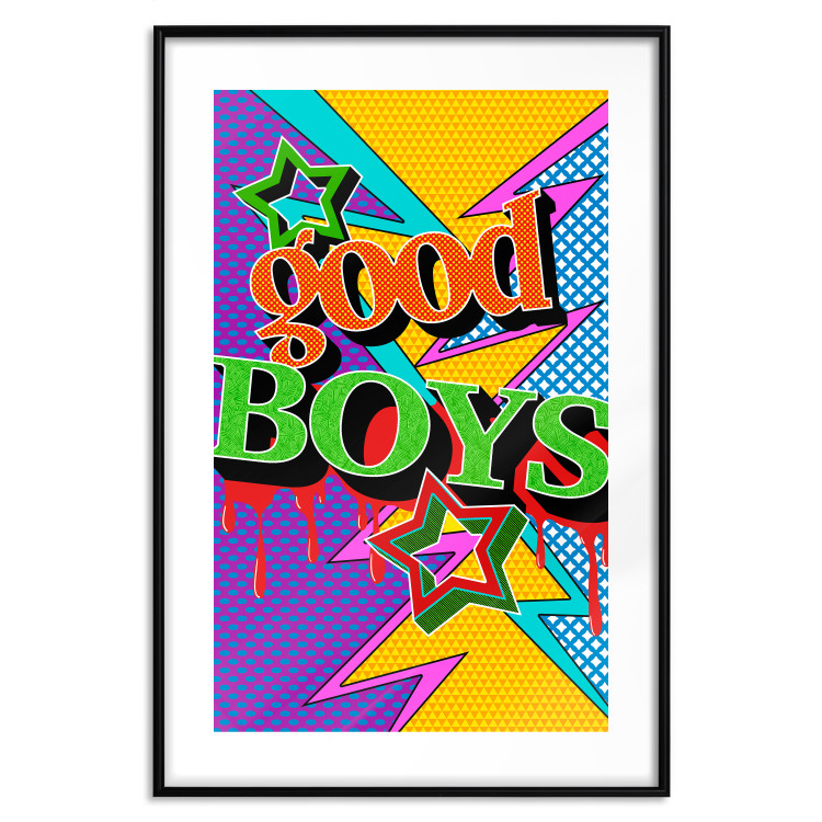 Poster Good Boys - artistic English text in a colorful pop art motif 122731 additionalImage 15