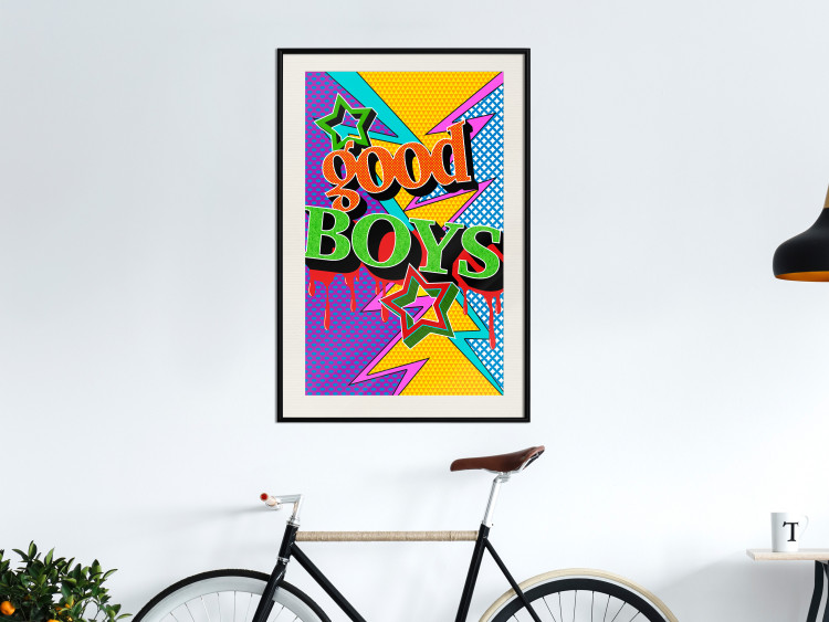 Poster Good Boys - artistic English text in a colorful pop art motif 122731 additionalImage 22