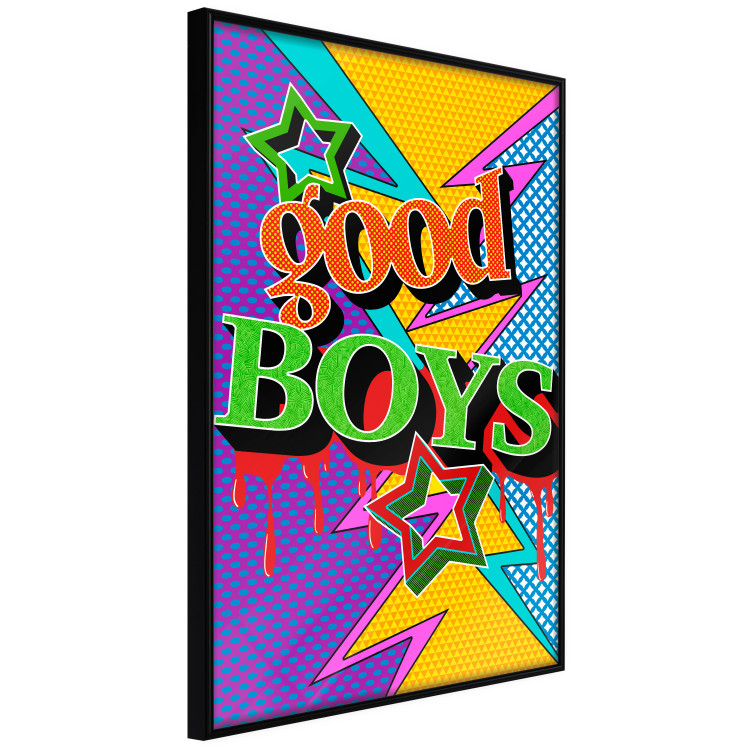 Poster Good Boys - artistic English text in a colorful pop art motif 122731 additionalImage 10