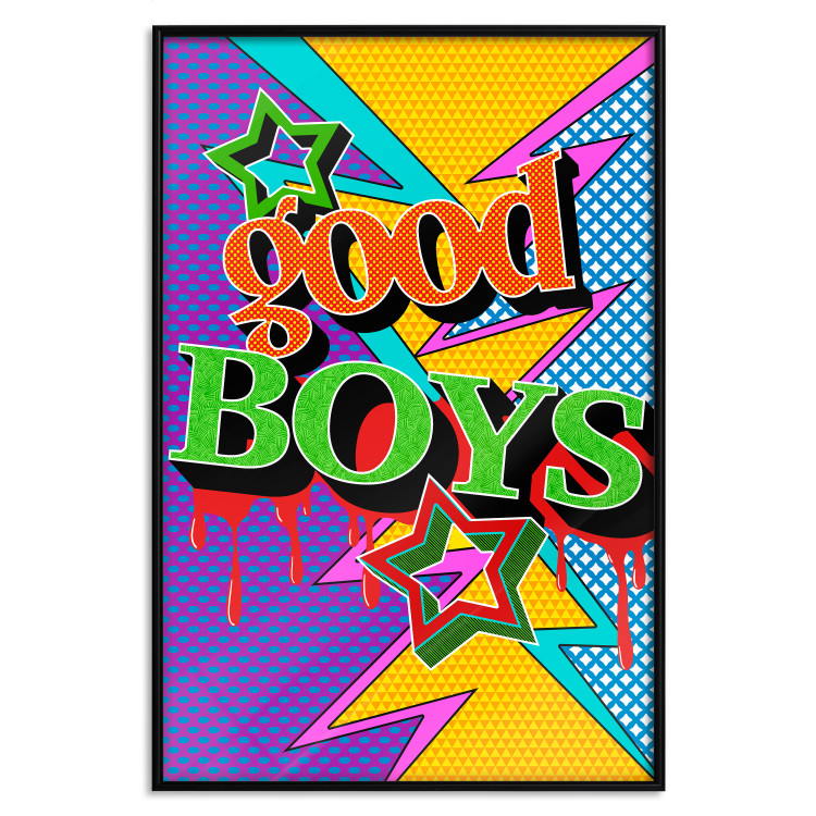 Poster Good Boys - artistic English text in a colorful pop art motif 122731 additionalImage 18