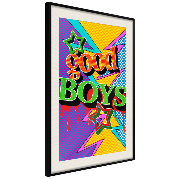 Poster Good Boys - artistic English text in a colorful pop art motif 122731 additionalImage 3