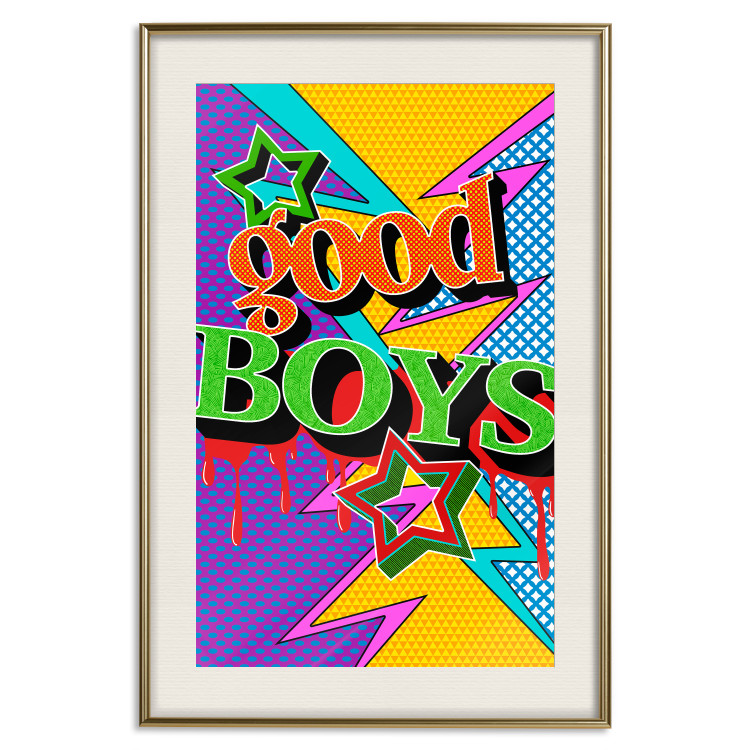 Poster Good Boys - artistic English text in a colorful pop art motif 122731 additionalImage 19