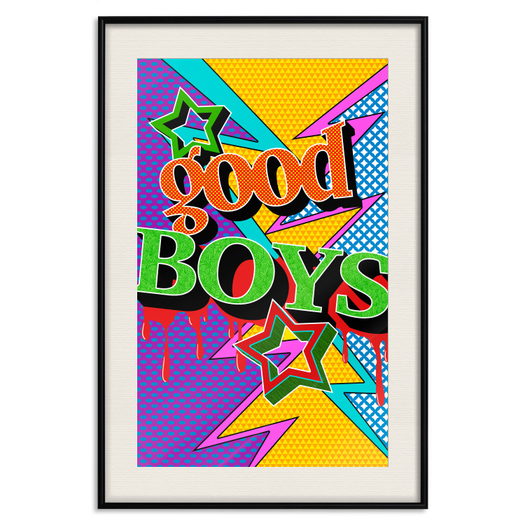 Poster Good Boys - artistic English text in a colorful pop art motif 122731 additionalImage 18