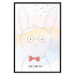 Wall Poster Greetings from Rabbit - animal with glasses and English texts 122931 additionalThumb 18