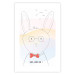 Wall Poster Greetings from Rabbit - animal with glasses and English texts 122931 additionalThumb 25