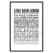 Poster Lebe dein Leben - black German text in the form of a quote 123131 additionalThumb 15