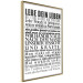 Poster Lebe dein Leben - black German text in the form of a quote 123131 additionalThumb 10