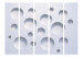 Room Divider Screen Harmony of Modernity II (5-piece) - white abstraction in circles 124031 additionalThumb 3