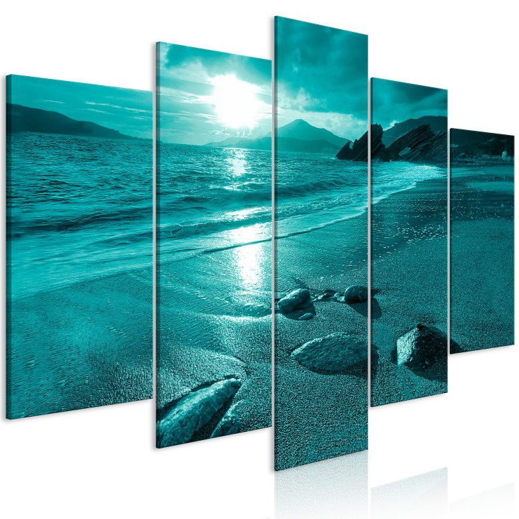 Canvas Enchanted Ocean (5 Parts) Wide Turquoise 125031 additionalImage 2