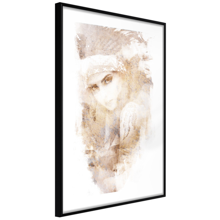 Wall Poster Ethnic Gaze (Beige) - portrait of an ethnic woman 125231 additionalImage 11