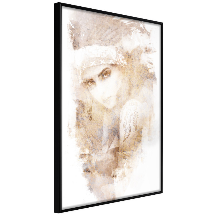 Wall Poster Ethnic Gaze (Beige) - portrait of an ethnic woman 125231 additionalImage 10