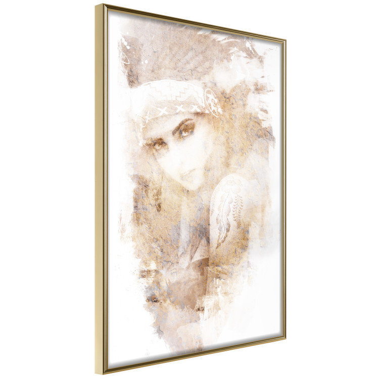 Wall Poster Ethnic Gaze (Beige) - portrait of an ethnic woman 125231 additionalImage 12
