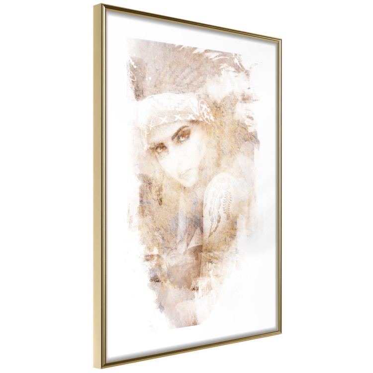 Wall Poster Ethnic Gaze (Beige) - portrait of an ethnic woman 125231 additionalImage 6