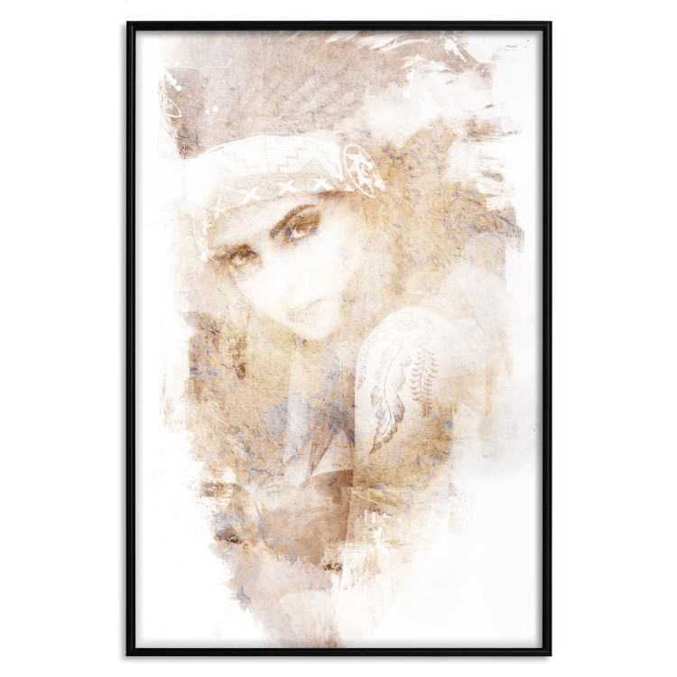 Wall Poster Ethnic Gaze (Beige) - portrait of an ethnic woman 125231 additionalImage 18