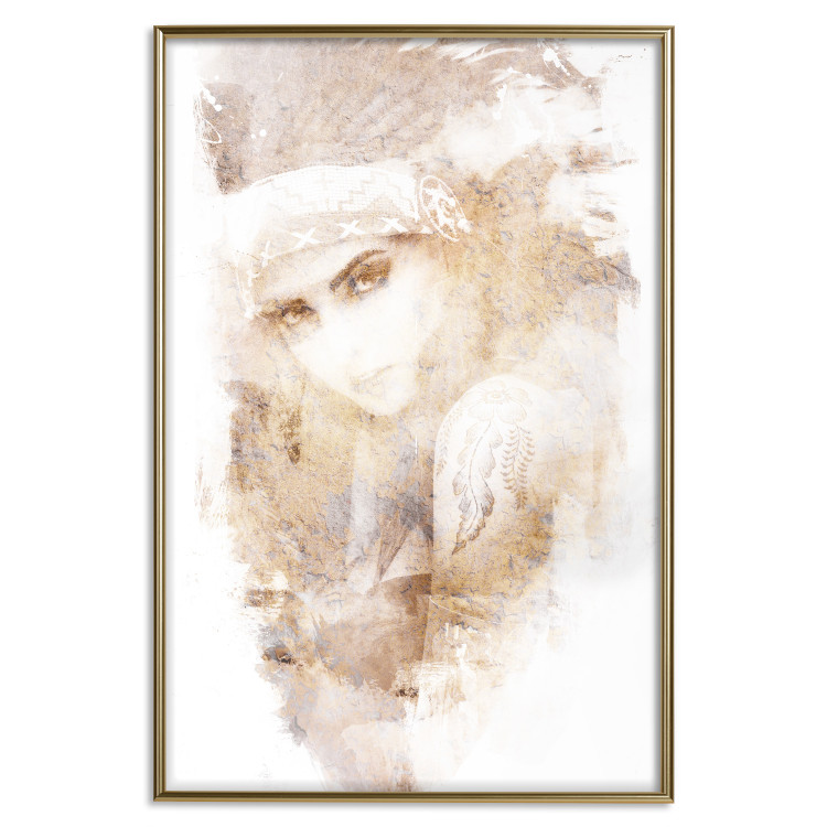Wall Poster Ethnic Gaze (Beige) - portrait of an ethnic woman 125231 additionalImage 16