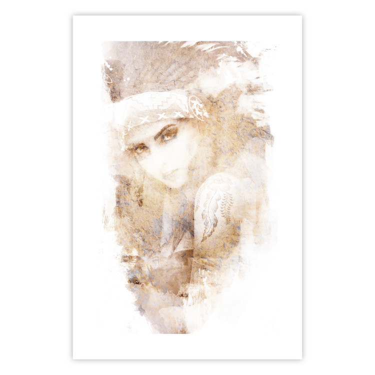 Wall Poster Ethnic Gaze (Beige) - portrait of an ethnic woman 125231 additionalImage 19