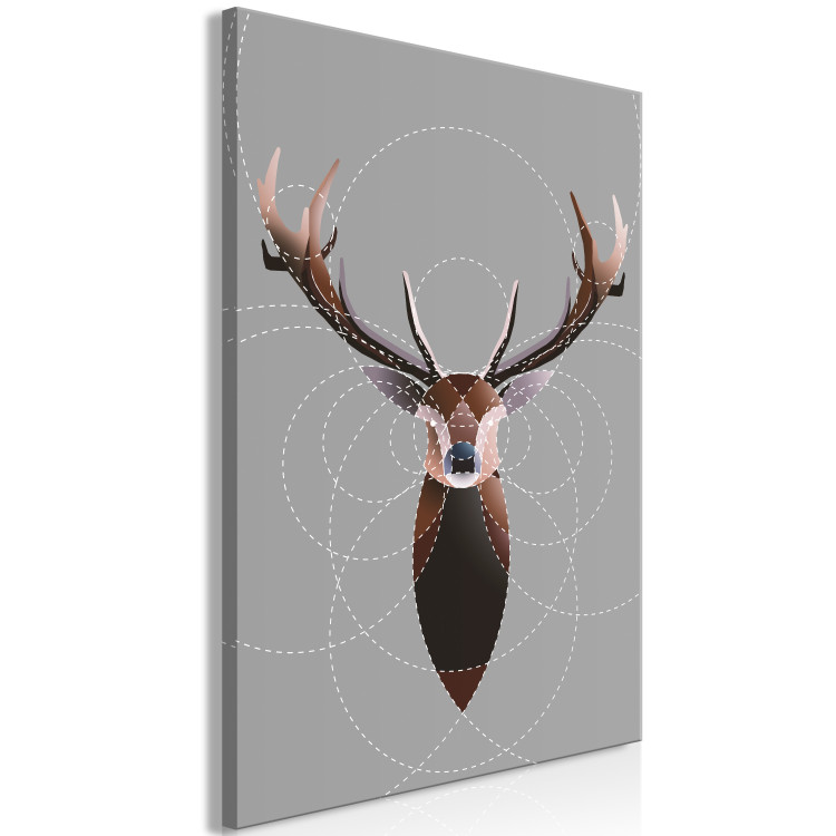 Canvas Print Deer in Circles (1 Part) Vertical 126931 additionalImage 2