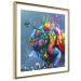 Wall Poster Colorful Iguana - abstract animal on a background of a blue ocean 127031 additionalThumb 7