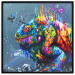 Wall Poster Colorful Iguana - abstract animal on a background of a blue ocean 127031 additionalThumb 16