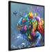 Wall Poster Colorful Iguana - abstract animal on a background of a blue ocean 127031 additionalThumb 11