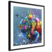 Wall Poster Colorful Iguana - abstract animal on a background of a blue ocean 127031 additionalThumb 6