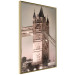 Poster London Bridge - night architecture of a glowing bridge in sepia colors 128631 additionalThumb 12