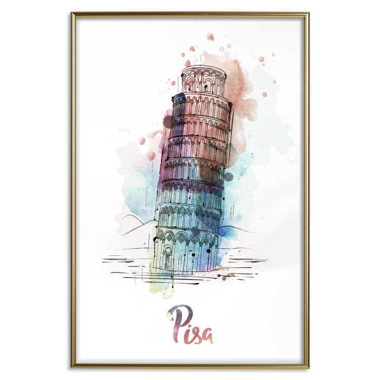 Wall Poster Colorful Memory - colorful architecture of Italy and English text 129431 additionalImage 17