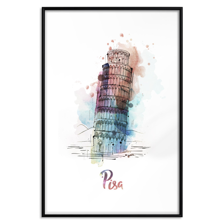 Wall Poster Colorful Memory - colorful architecture of Italy and English text 129431 additionalImage 15