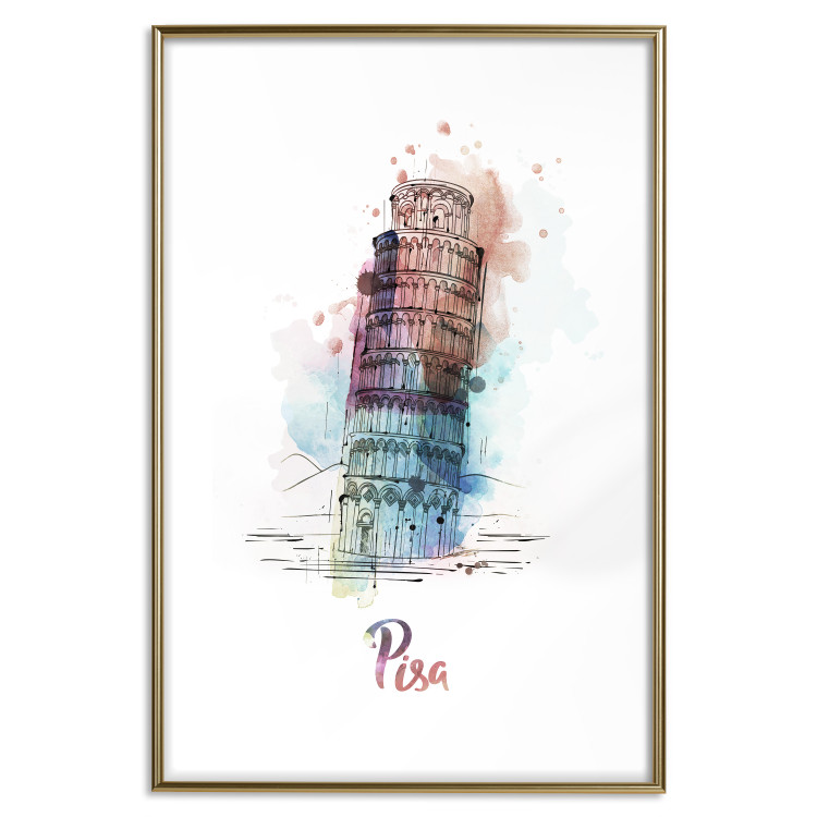 Wall Poster Colorful Memory - colorful architecture of Italy and English text 129431 additionalImage 14