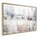 Poster Land of Ice - winter landscape of a meadow with golden plants on a light background 129831 additionalThumb 14