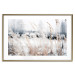 Poster Land of Ice - winter landscape of a meadow with golden plants on a light background 129831 additionalThumb 16