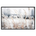 Poster Land of Ice - winter landscape of a meadow with golden plants on a light background 129831 additionalThumb 18