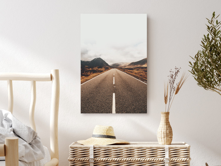 Canvas Print Forward (1-piece) Vertical - road landscape in mountain scenery 130231 additionalImage 3