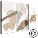Canvas Print Beige Trio (3-piece) - beige abstraction of geometric figures 131631 additionalThumb 6