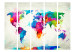 Room Divider The map of happiness II (5-piece) - watercolor painted world map 132631 additionalThumb 3