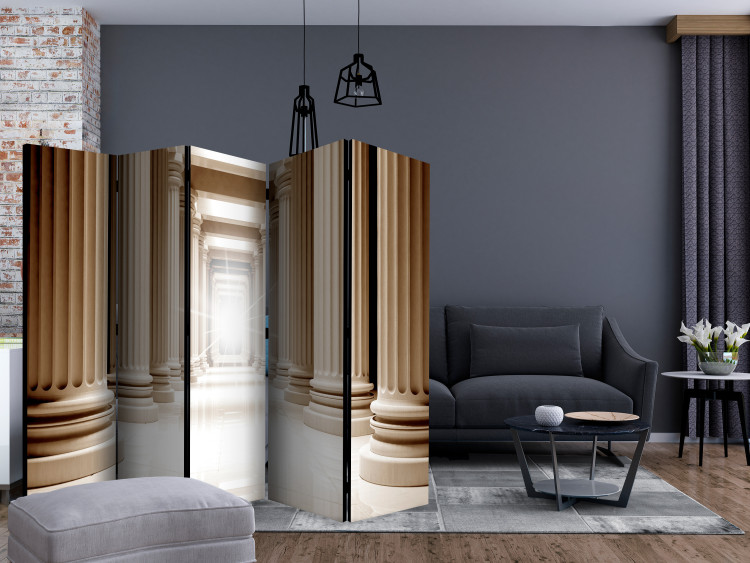 Room Divider In the Ancient Pantheon II (5-piece) - frame among beige columns 132731 additionalImage 4