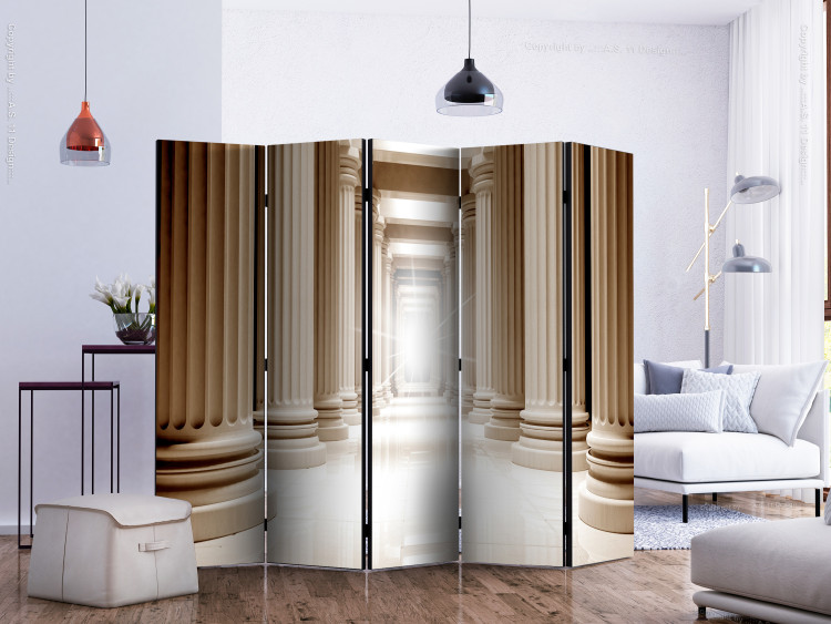 Room Divider In the Ancient Pantheon II (5-piece) - frame among beige columns 132731 additionalImage 2