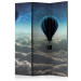 Room Divider Screen Night Expedition (3-piece) - blue illusion against stars and sky 132831