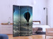Room Divider Screen Night Expedition (3-piece) - blue illusion against stars and sky 132831 additionalThumb 2