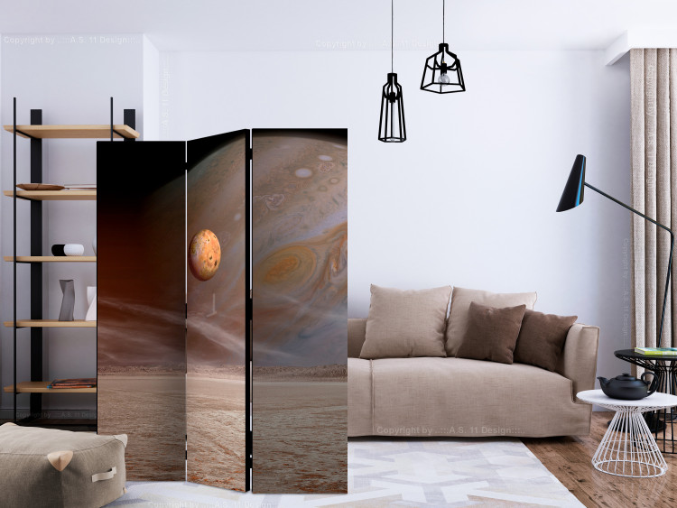 Room Divider Screen Small and Big Planet (3-piece) - brown-beige fantasy in space 132931 additionalImage 4