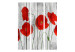 Folding Screen Tale of Red Poppies (3-piece) - field flowers on wood 133531 additionalThumb 3