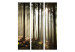 Folding Screen Coniferous Forest - Morning Mist (3-piece) - landscape among forest trees 134131 additionalThumb 3
