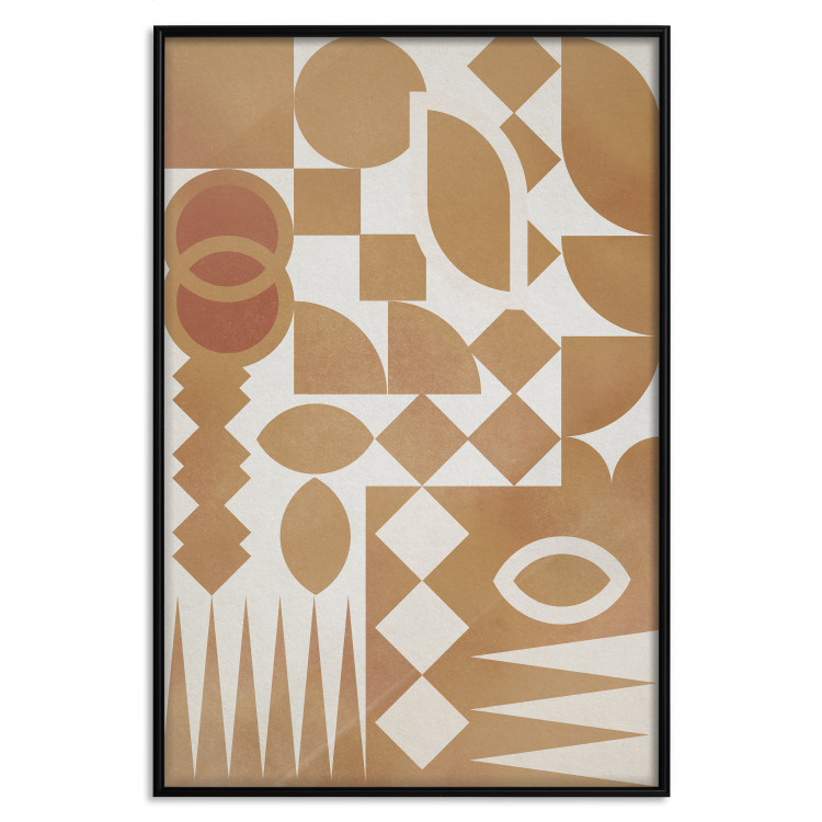 Poster Figurative Harmony - abstract and orange geometric figures 134831 additionalImage 18