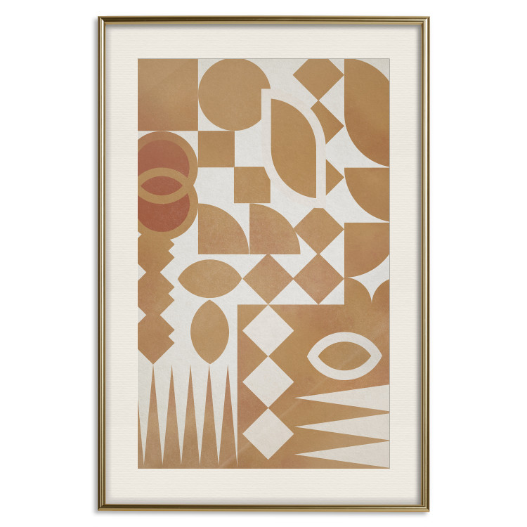 Poster Figurative Harmony - abstract and orange geometric figures 134831 additionalImage 20
