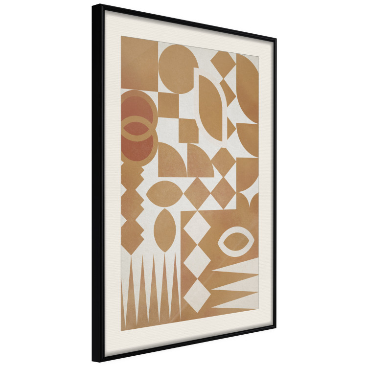 Poster Figurative Harmony - abstract and orange geometric figures 134831 additionalImage 2