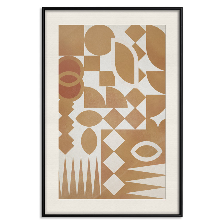 Poster Figurative Harmony - abstract and orange geometric figures 134831 additionalImage 19