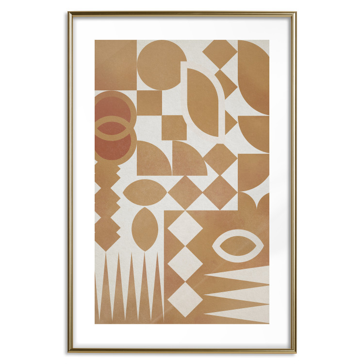 Poster Figurative Harmony - abstract and orange geometric figures 134831 additionalImage 16