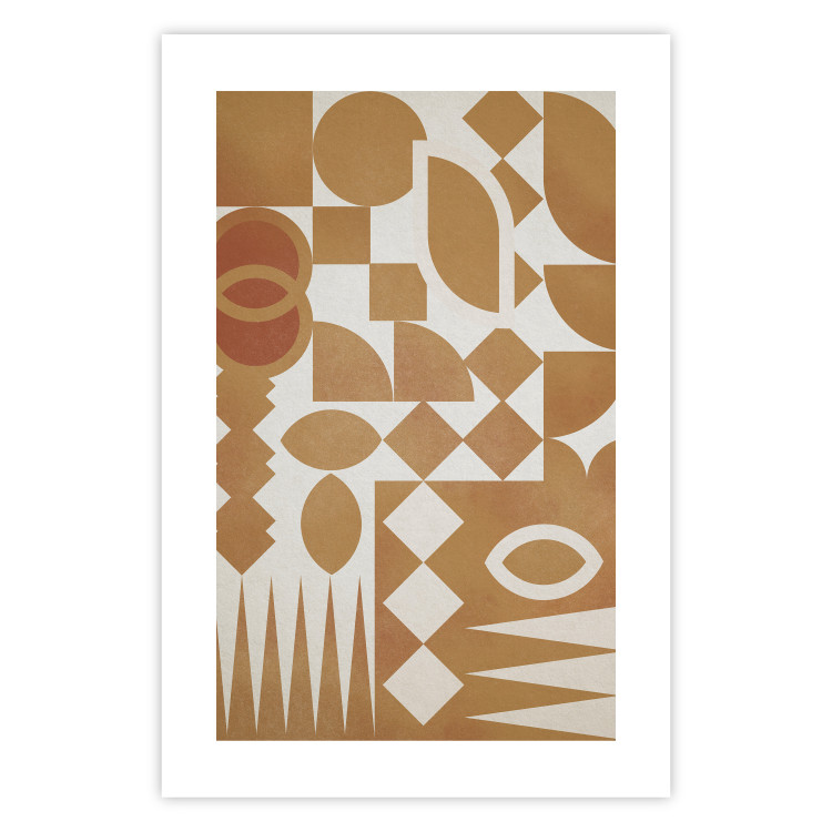 Poster Figurative Harmony - abstract and orange geometric figures 134831 additionalImage 19