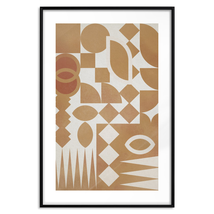 Poster Figurative Harmony - abstract and orange geometric figures 134831 additionalImage 17