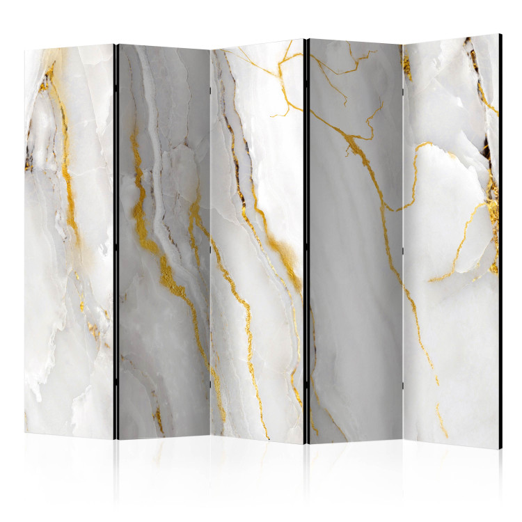 Room Separator Noble Stone II (5-piece) - Background with light marble texture 136131